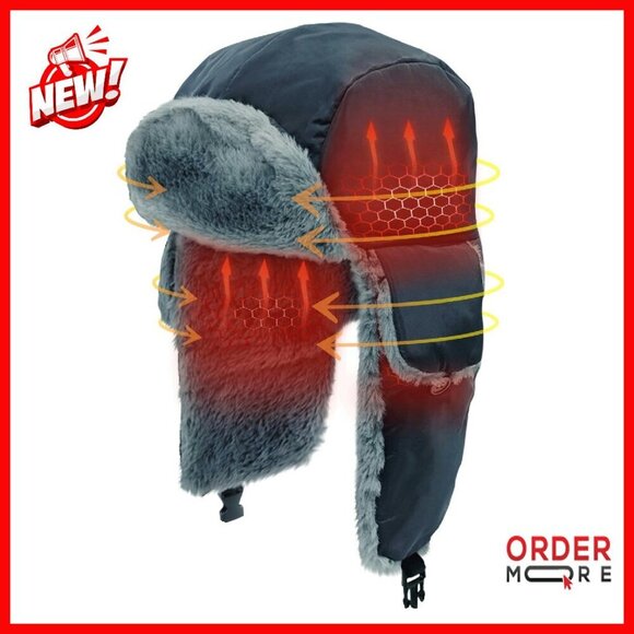 Heated Trapper Hat with Rechargeable Battery for Winter Outdoor Activities main image 8